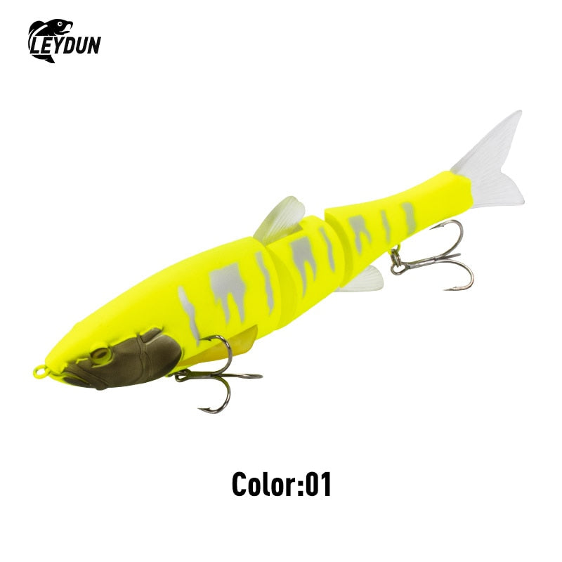 LEYDUN DOWZ SWIMMER 180SF 2oz Slow Floating Fishing Lures Triple joint body  Glide Swimbaits Hard Baits Wobblers For Bass Pike