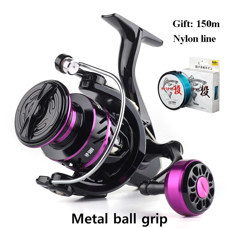 Generic Linnhue Fishing Reel Hk500-7000 Spinning Reel 8kg Drag Ball